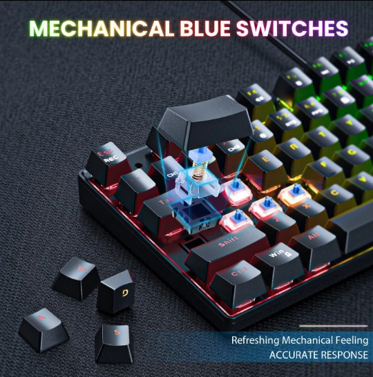 Проводная механическая Onikuma G26 клавиатура и CW905 мышь онлайн