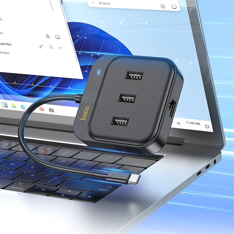 Hub Hoco HB35 Type-C 4 in 1 adapteri bo'lib to'lash
