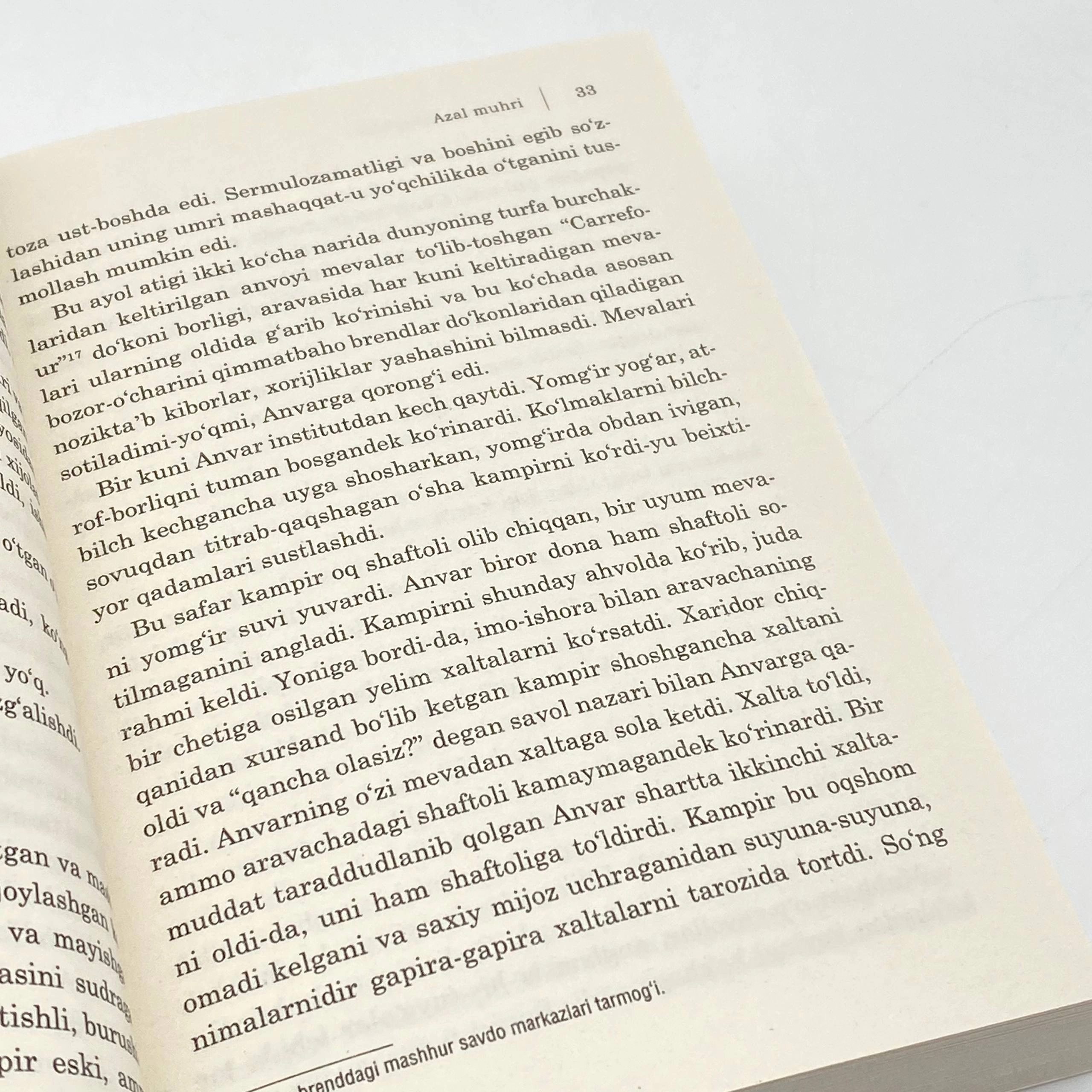 Baxtiyor Abdug&lsquo;afur: Azal muhri bo'lib to'lash