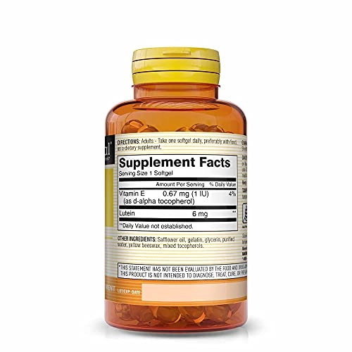 MASON NATURAL Lyutein 6 mg va Vitamin E bilan, 60 yumshoq tabletkalar (13665) arzon