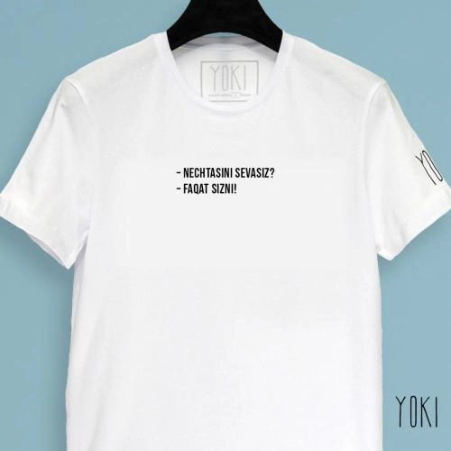 Футболка " - Nechtasini sevasiz? - Faqat sizni!" White XL онлайн