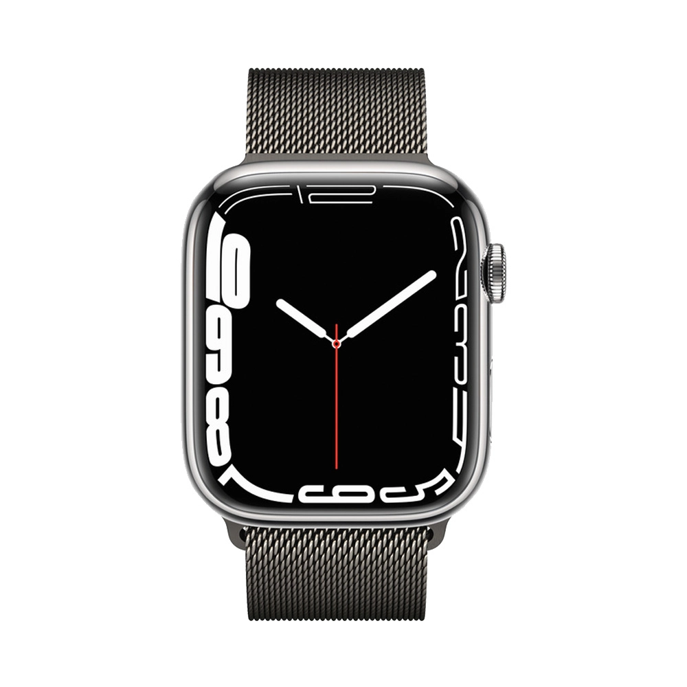 Apple Watch Series 7/45mm Milanese Black smart-soati arzon