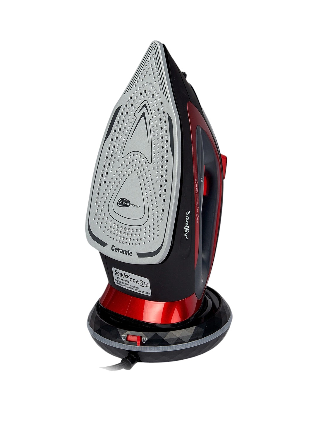 Bug' generatori bilan simsiz elektr dazmol Sonifer SF-9067 qizil rangli arzon