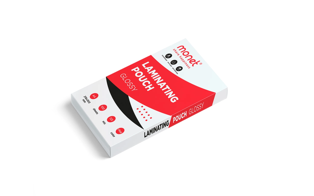 MONET 2LP004 А4, 125 mikron, 216*303 mm, 100d laminatsiya plyonkasi sotib olish