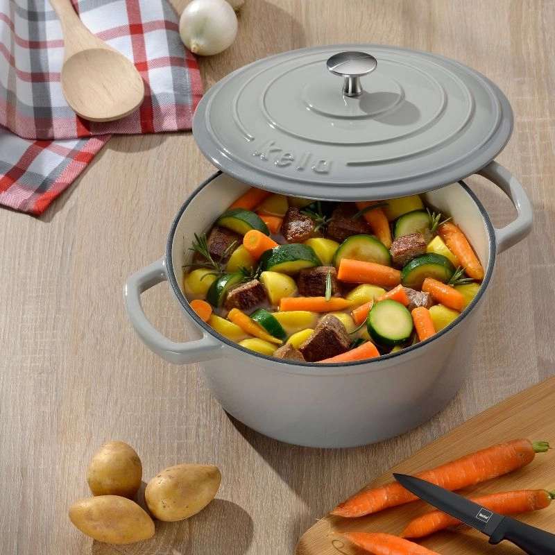 KELA Calido Chug‘un Qozon, 24 sm , 3,8 l, Kulrang 12606 onlayn