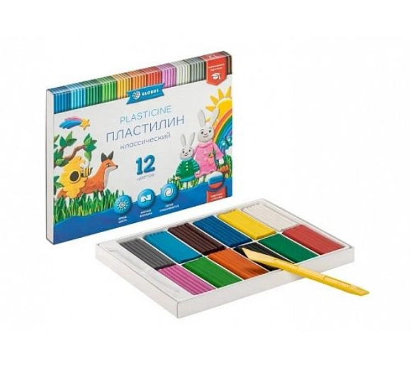 Plastilin "Классический" 12 rangli arzon