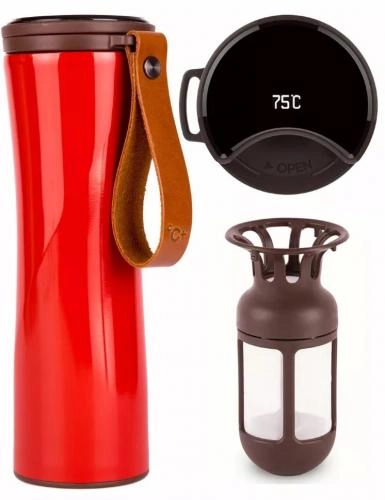 Термокружка Xiaomi Kiss Kiss Fish OLED Red в Узбекистане