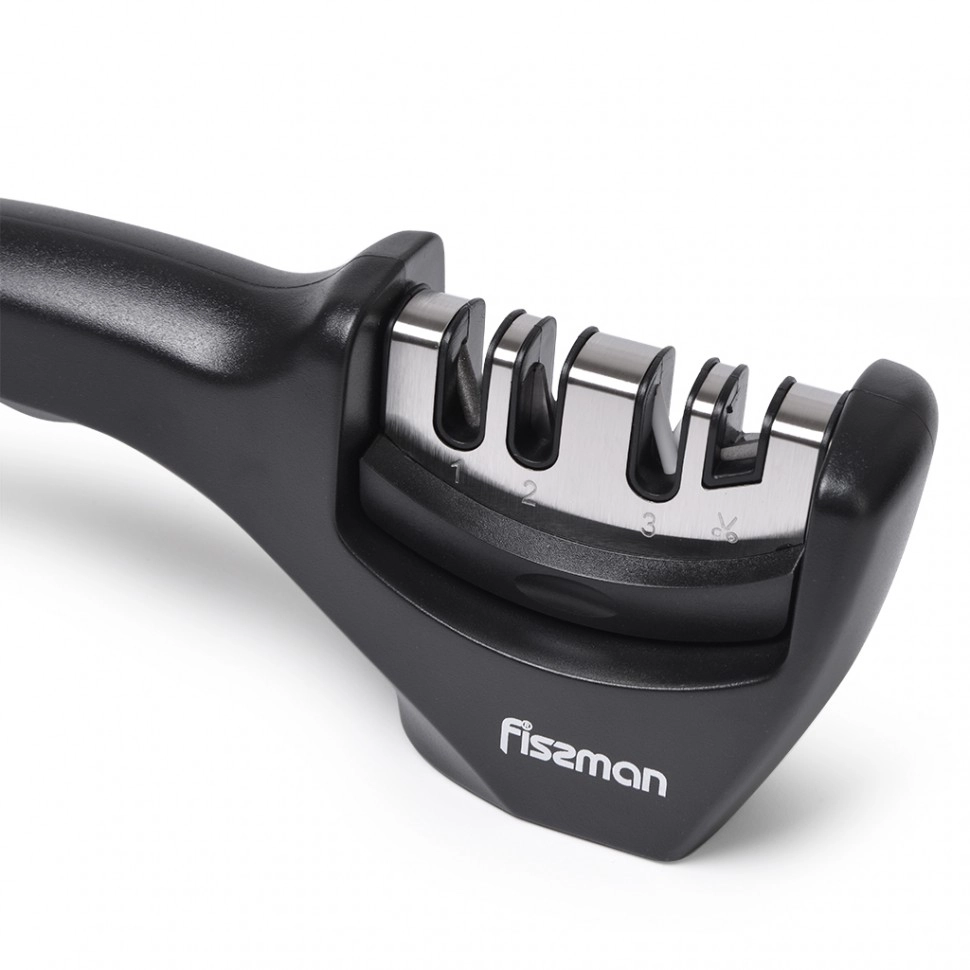 Точилка для ножей Fissman 21x5x7 см трехшаговой заточки (камни из керамики, карбида, алмаза) в Узбекистане