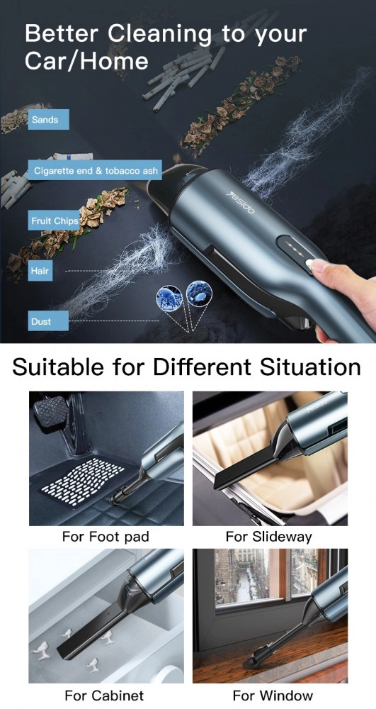 Автомобильный пылесос Yesido Vaccum рассрочка