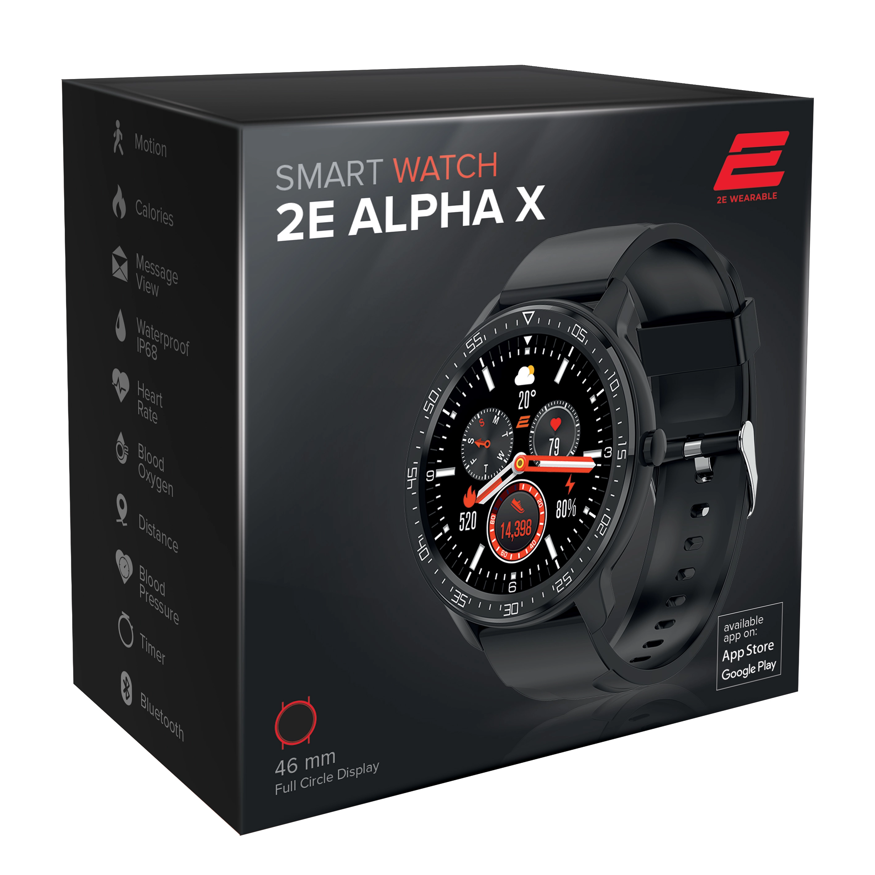 Смарт часы 2E Alpha X 46mm Black-Silver в Узбекистане