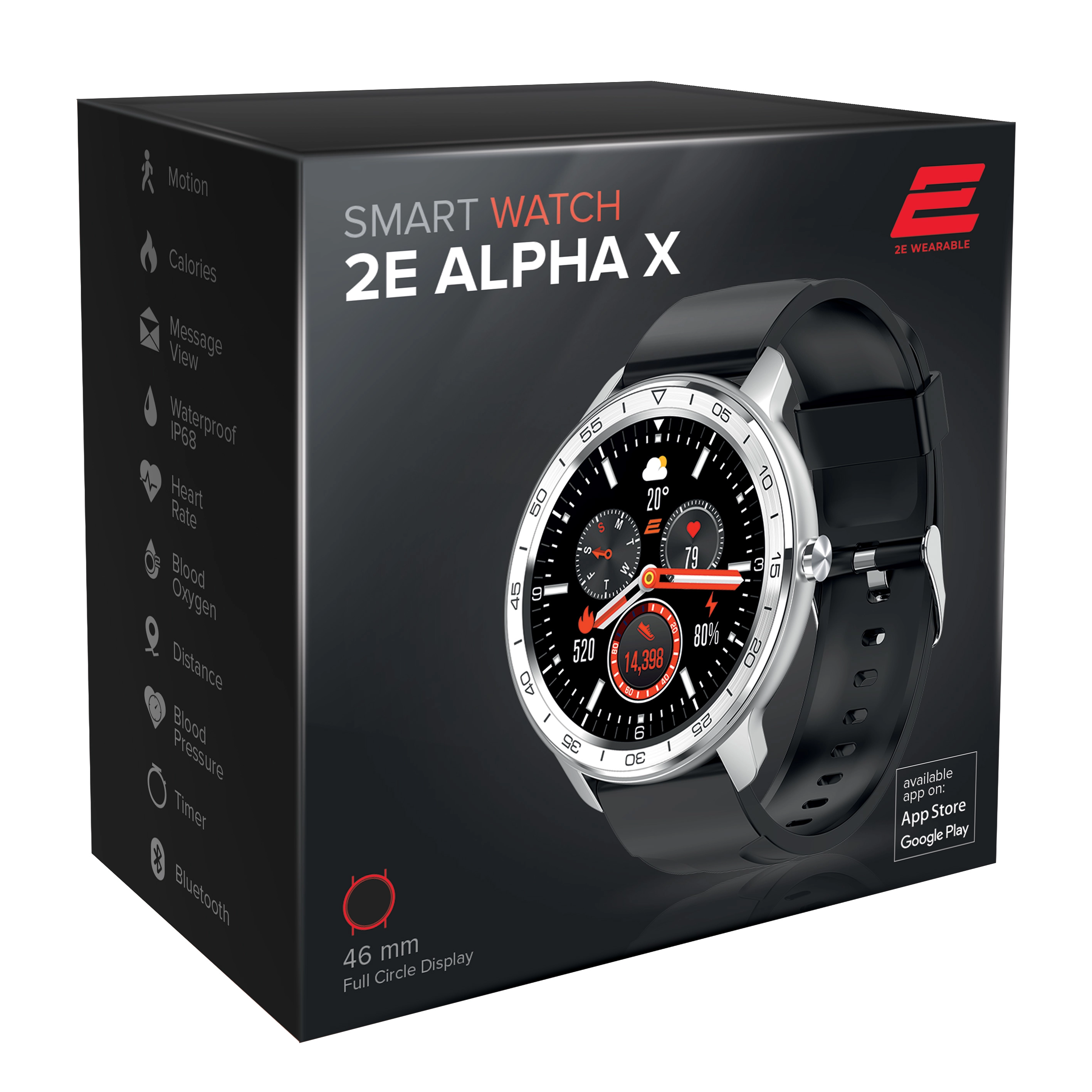 2E Alpha X 46 mm Silver smart-soati - rasm №4 2E Alpha X 46 mm Silver smart-soati O'zbekistonda