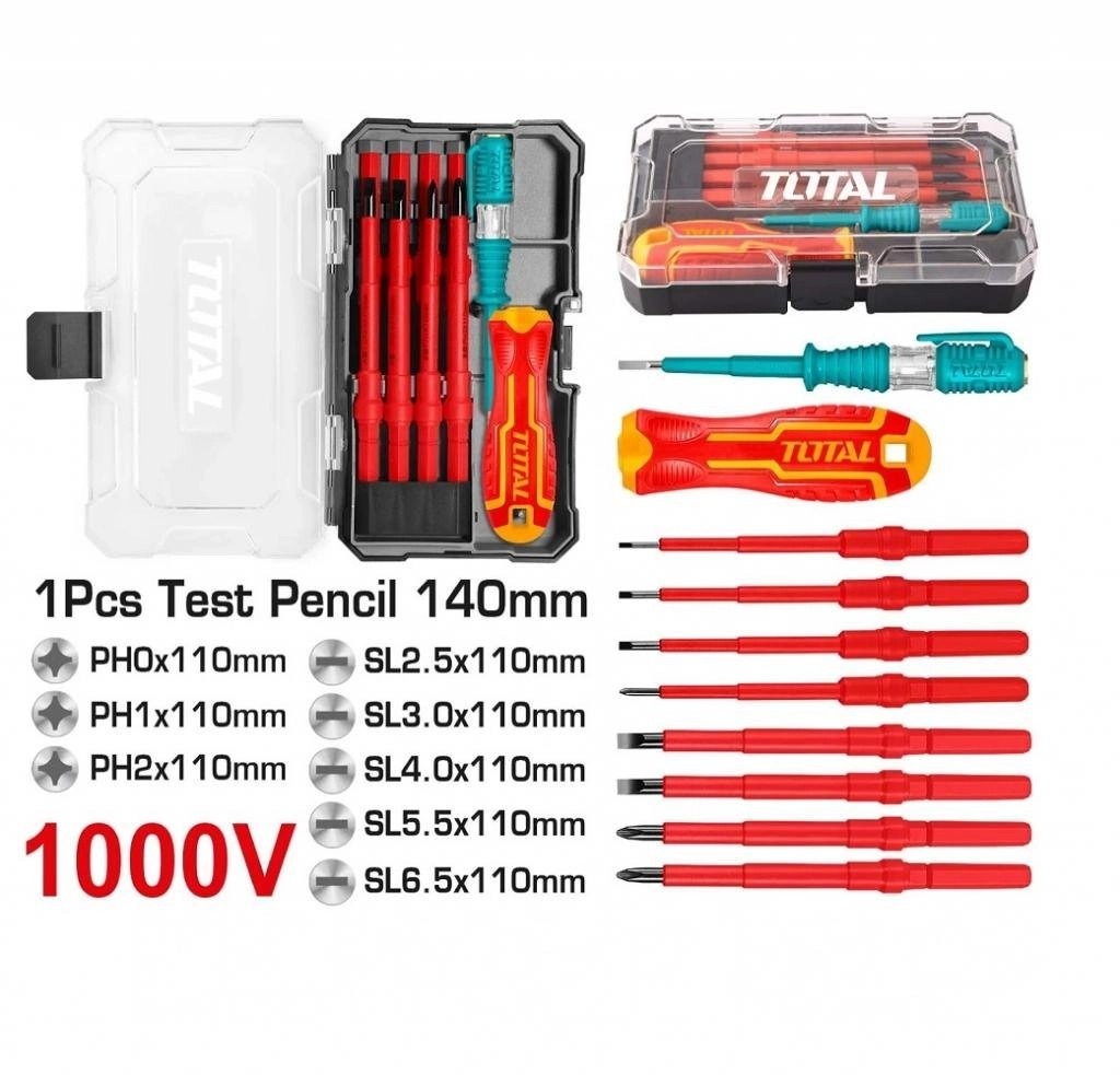 Набор отверток диэлектрических TOTAL THTIS5106 (10 предметов) купить