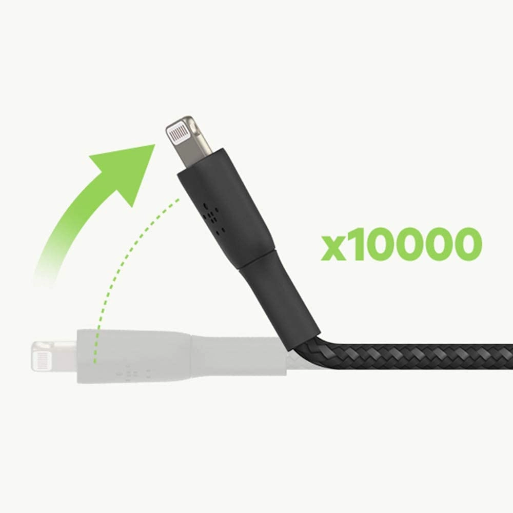 Кабель Belkin USB-A - Lightning BRAIDED (CAA002BT1MBK) в Узбекистане