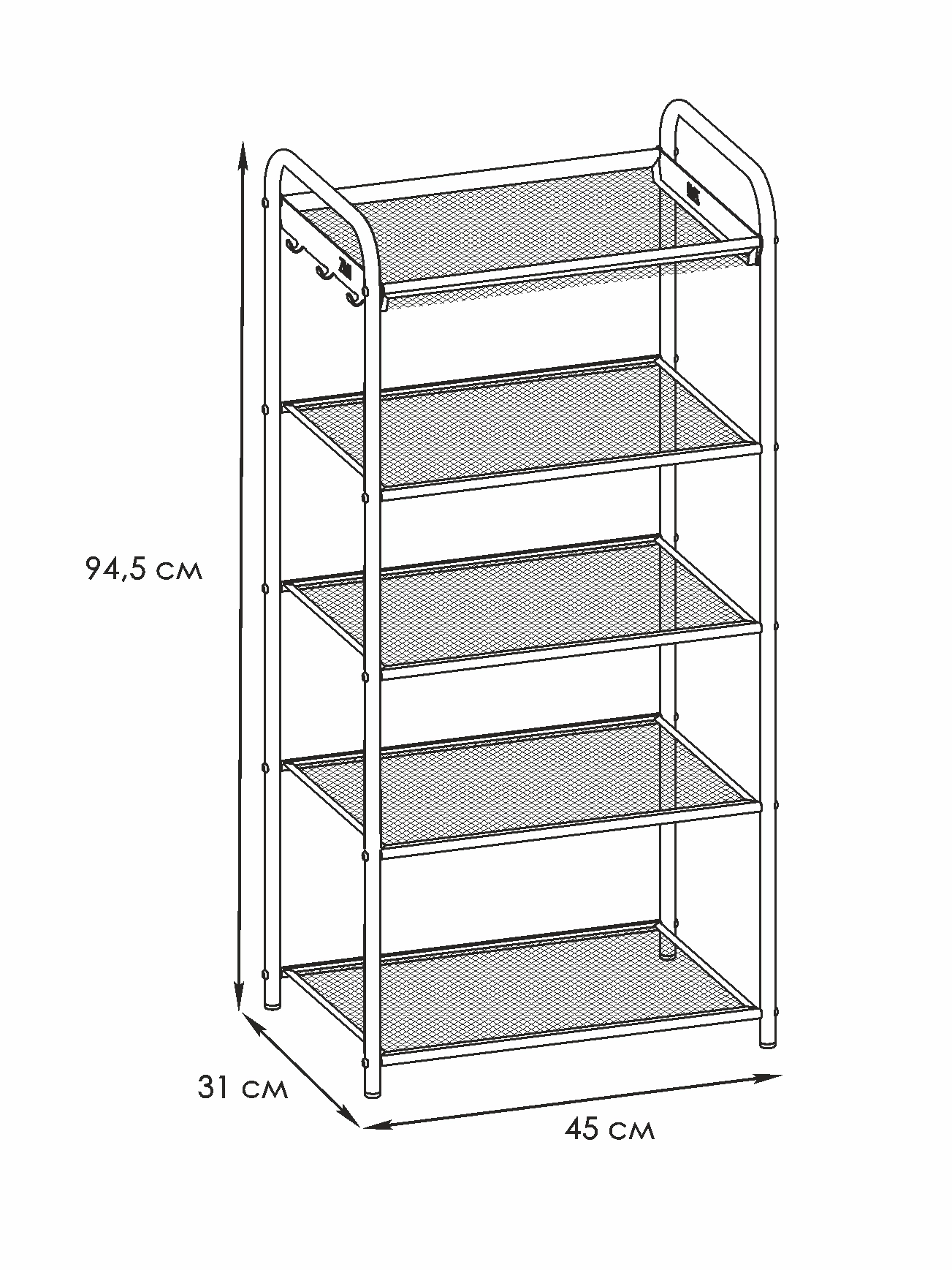 Подставка для обуви Верона 15 (Черный) в Узбекистане