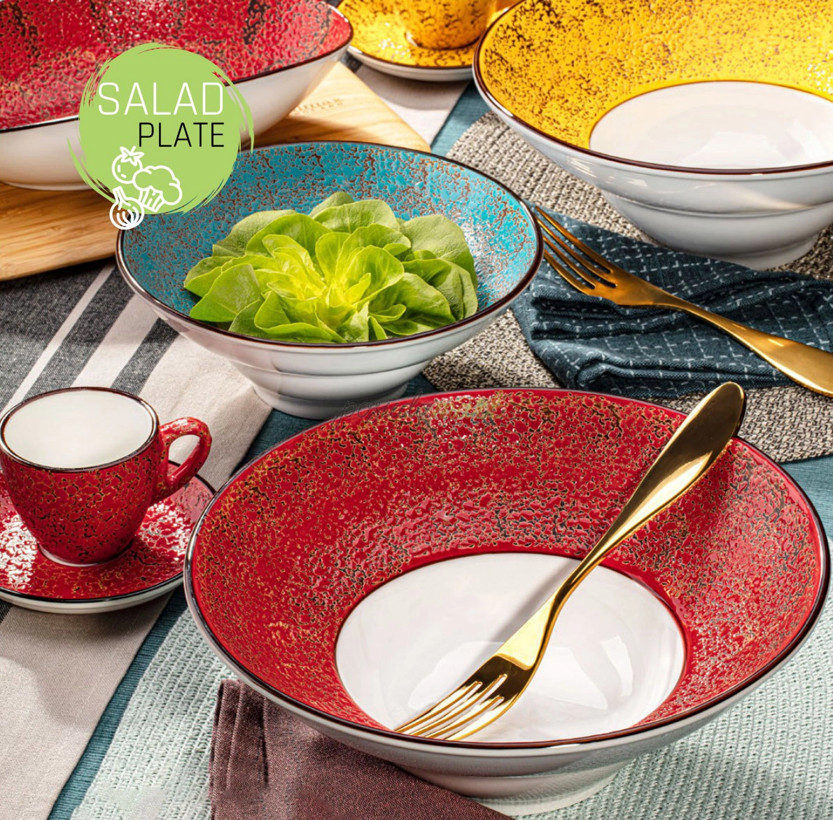 Wilmax WL‑667224/A chuqur tarelkasi, 25.5 sm (qizil) O'zbekistonda