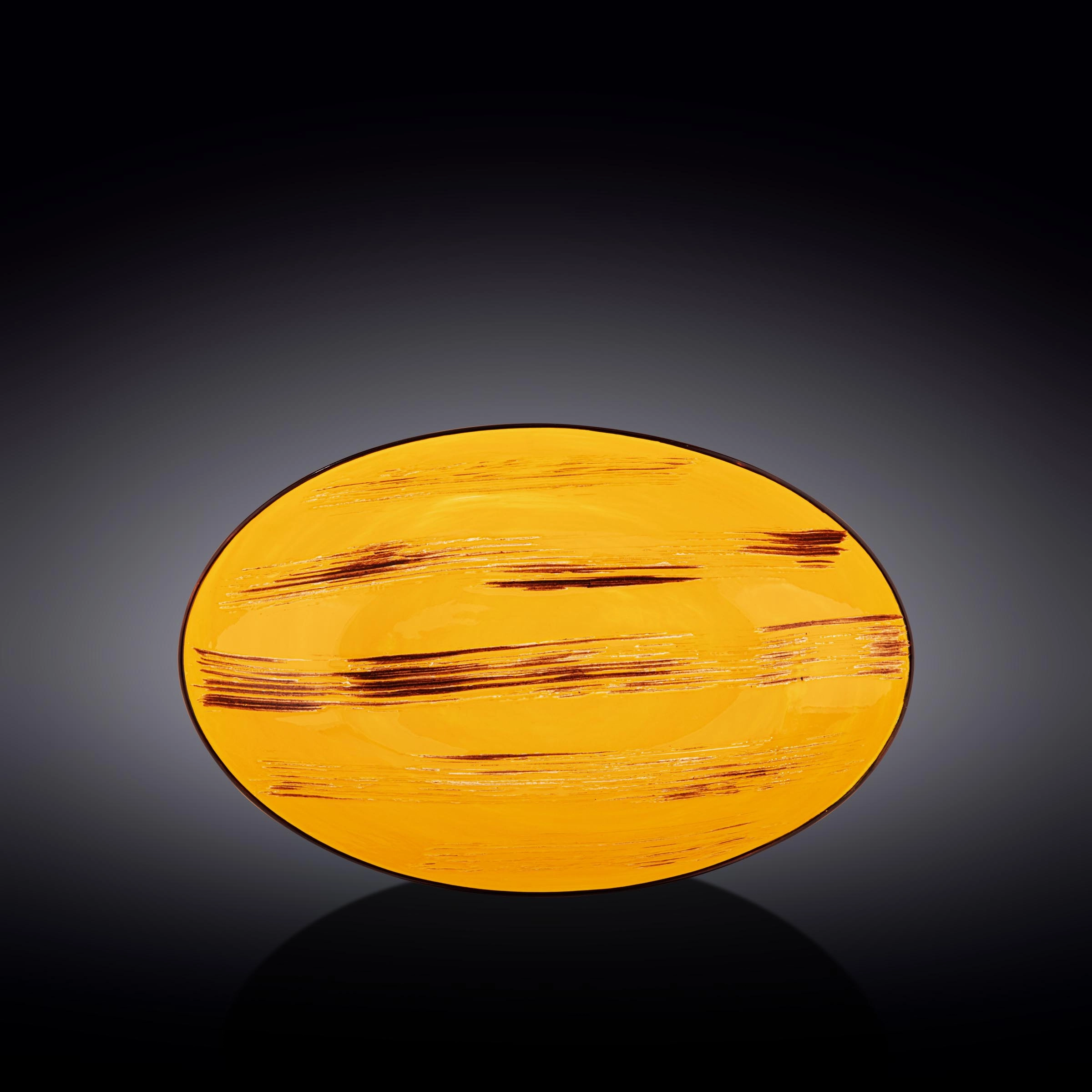 Wilmax WL‑668441/A oval salat idishi, 30x19,5x7 sm, sariq sotib olish