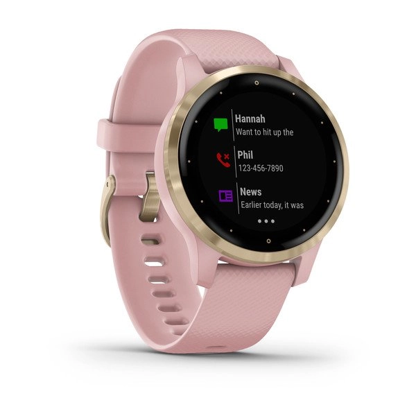 Смарт часы Garmin VIVOACTIVE 4S Light Gold Stainless Steel Bezel with Dust Rose Case and Silicone Band в Узбекистане