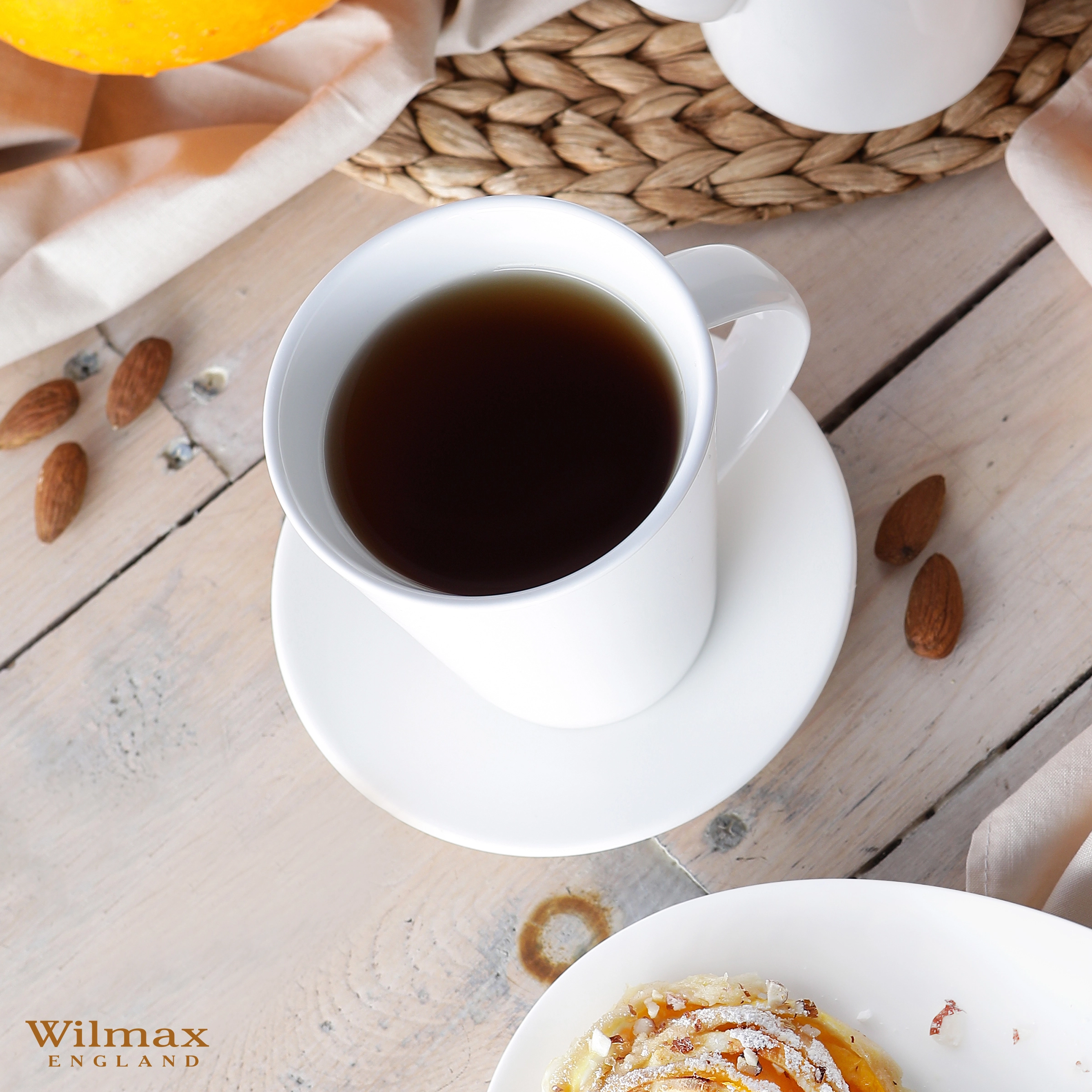 Набор из 2 кофейных чашек с блюдцами Wilmax 110 мл WL-993054 / 2C в Узбекистане