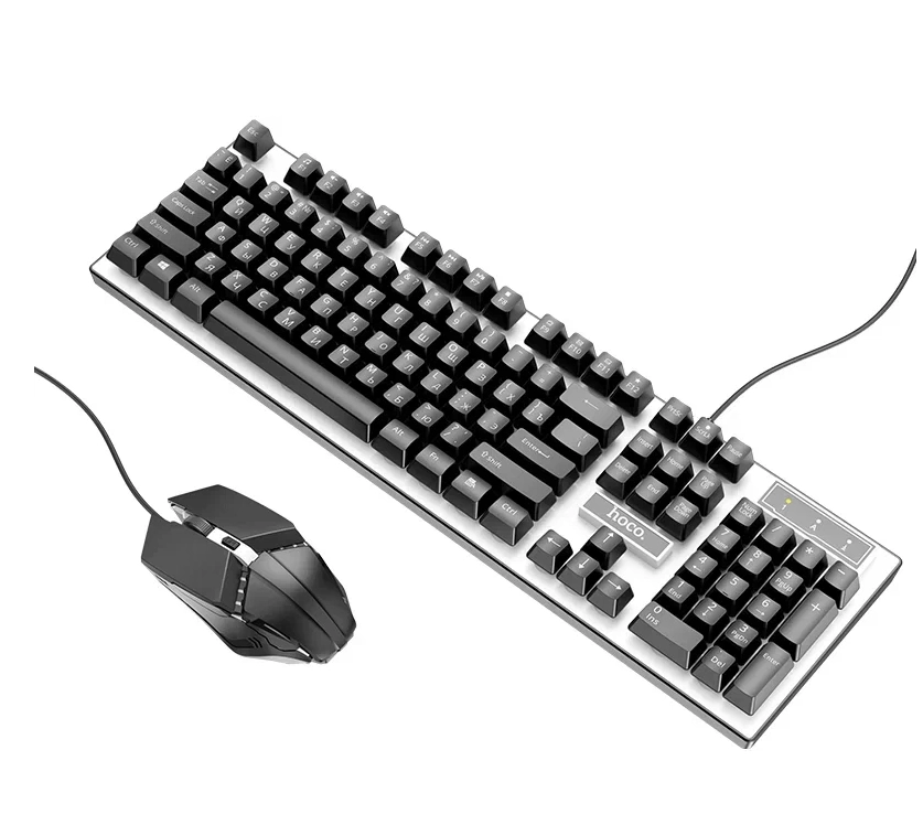 Игровая клавиатура и мышь Hoco GM18 Black - фото №4 Игровая клавиатура и мышь Hoco GM18 Black в Узбекистане