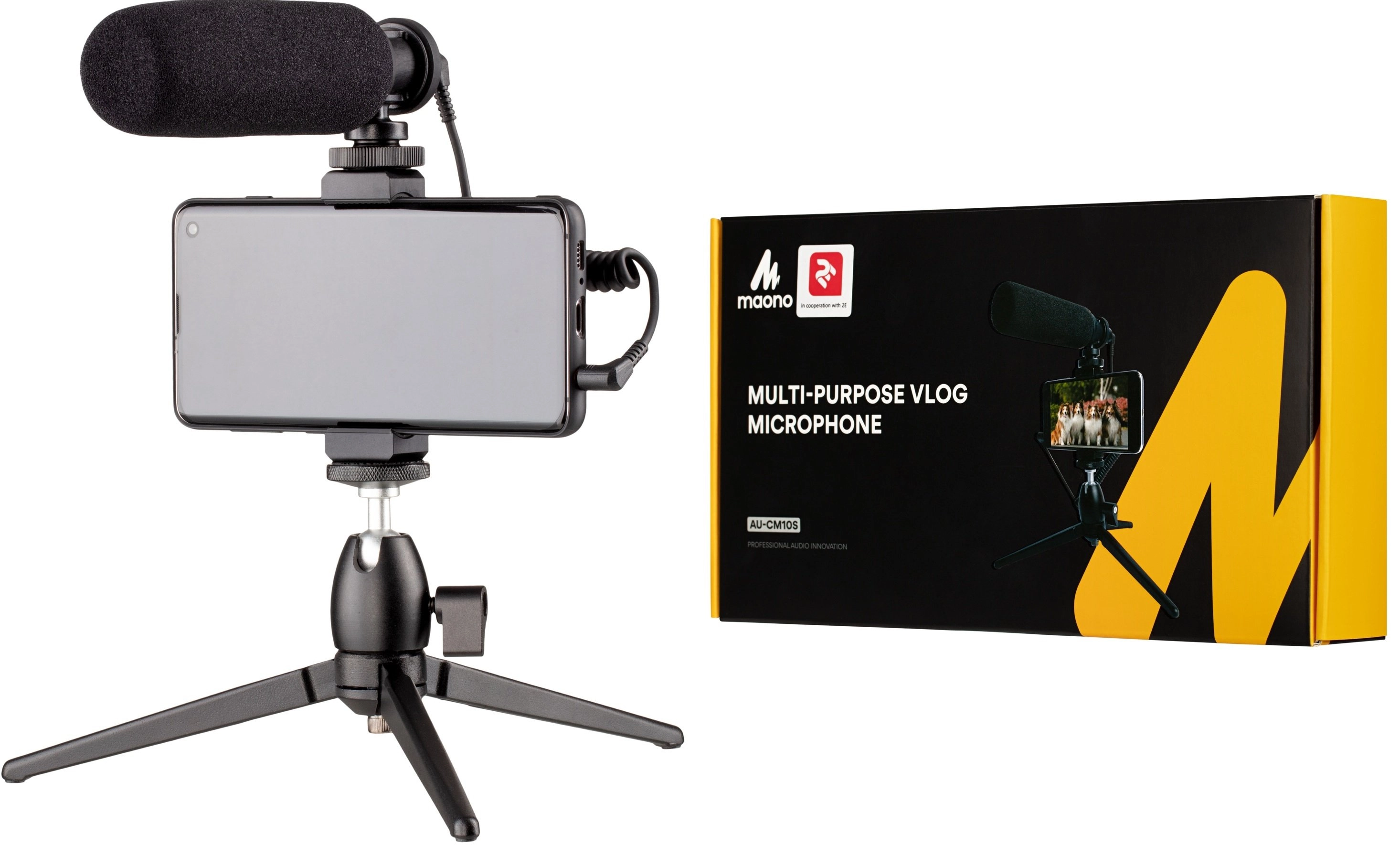 Maono by 2E MM011 Vlog KIT mobil qurilmalar uchun + tripod, 3,5 mm mikrofoni - rasm №4 Maono by 2E MM011 Vlog KIT mobil qurilmalar uchun + tripod, 3,5 mm mikrofoni O'zbekistonda