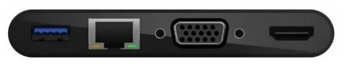 Переходник Belkin USB-C Multimedia Adapter (AVC005btBK) Gigabit Ethernet, USB-A 3.0, VGA, 4K HDMI (Black) в Узбекистане