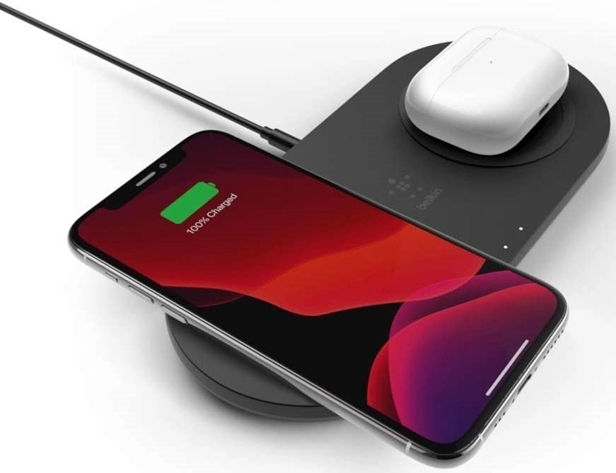 Беспроводное зарядное устройство Belkin Dual Pads Wireless Charging Qi 15W, black в Узбекистане