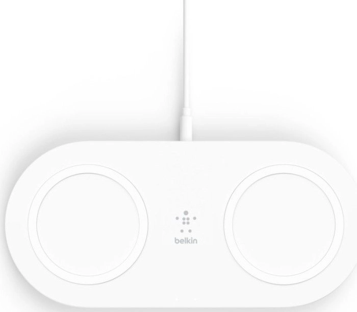 Беспроводное зарядное устройство Belkin Dual Pads Wireless Charging Qi 15W, white в Узбекистане