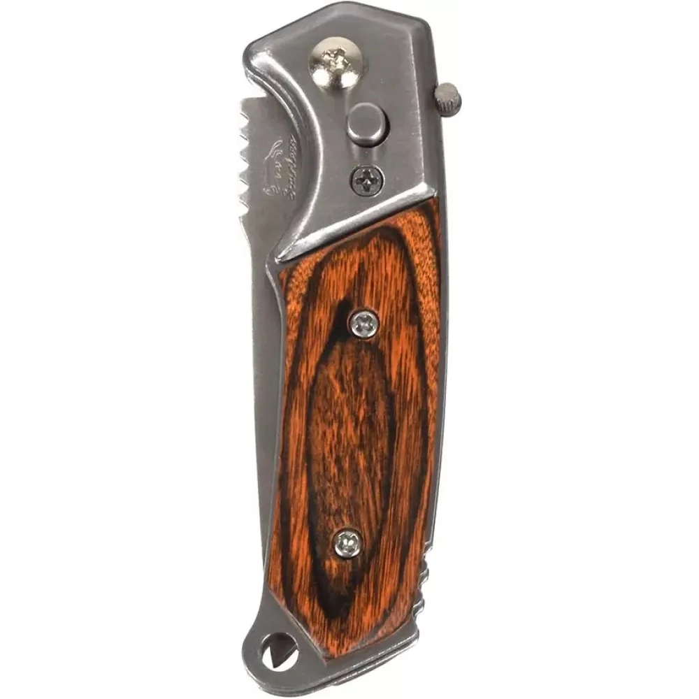 BoyScout avtomatik yig‘iluvchi pichog‘i, yog‘och tutqichli (8,5/14,5 sm) O'zbekistonda