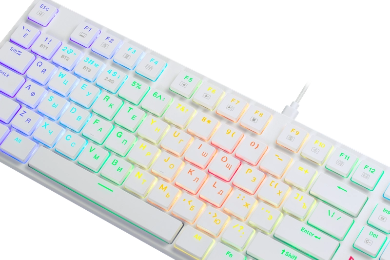 Redragon Anubis White simli+simsiz klaviaturasi O'zbekistonda