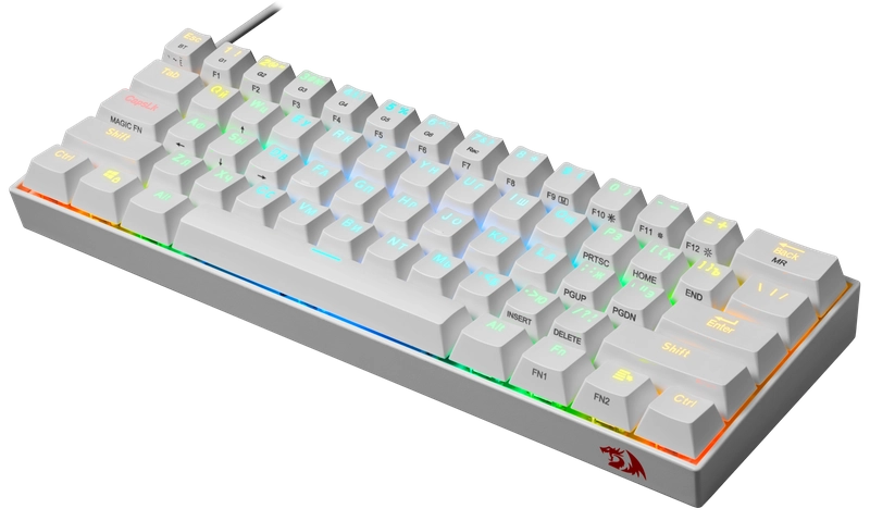 Клавиатура Redragon Draconic White (проводная+беспроводная) в Узбекистане