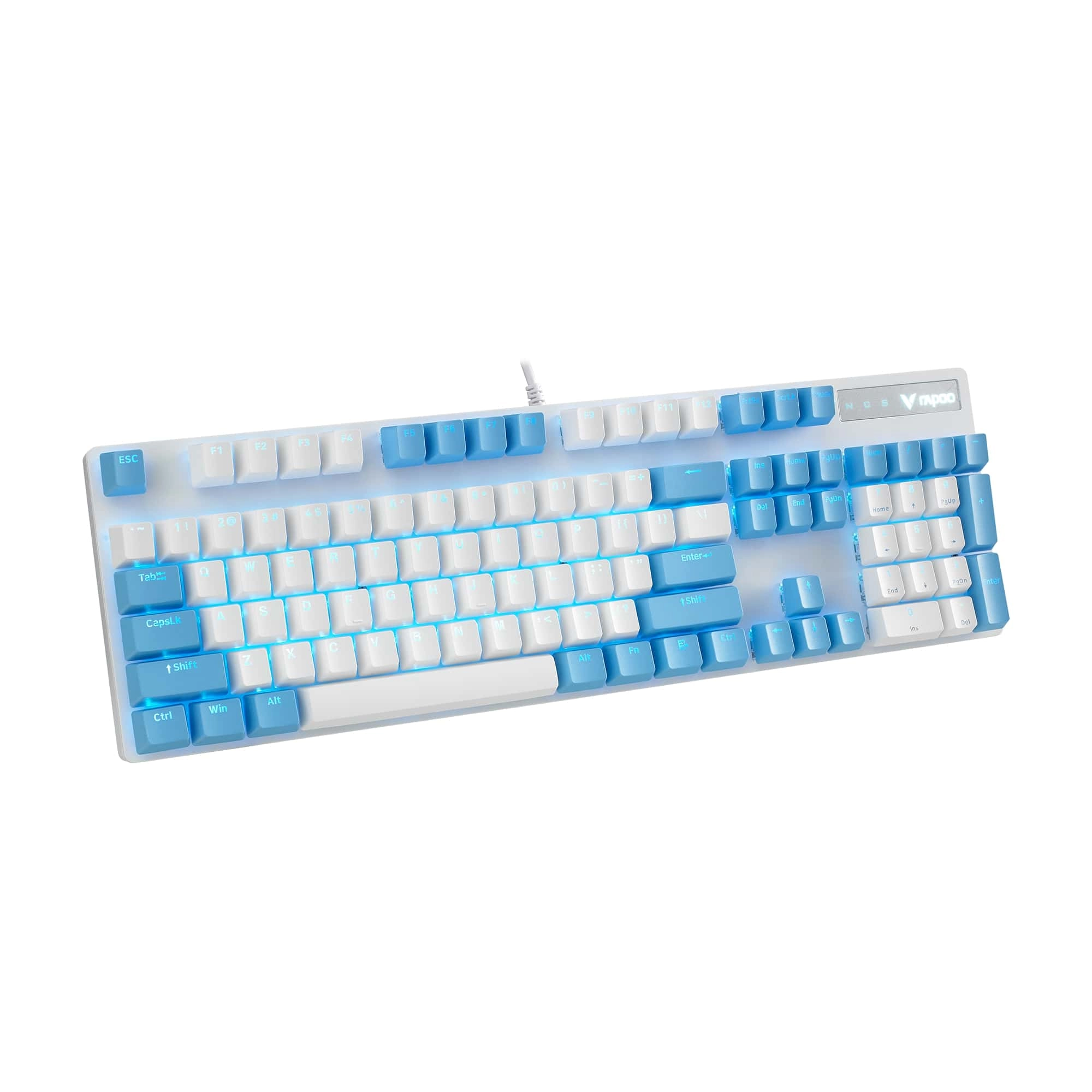 Rapoo V500 PRO White Cerulean klaviatura O'zbekistonda