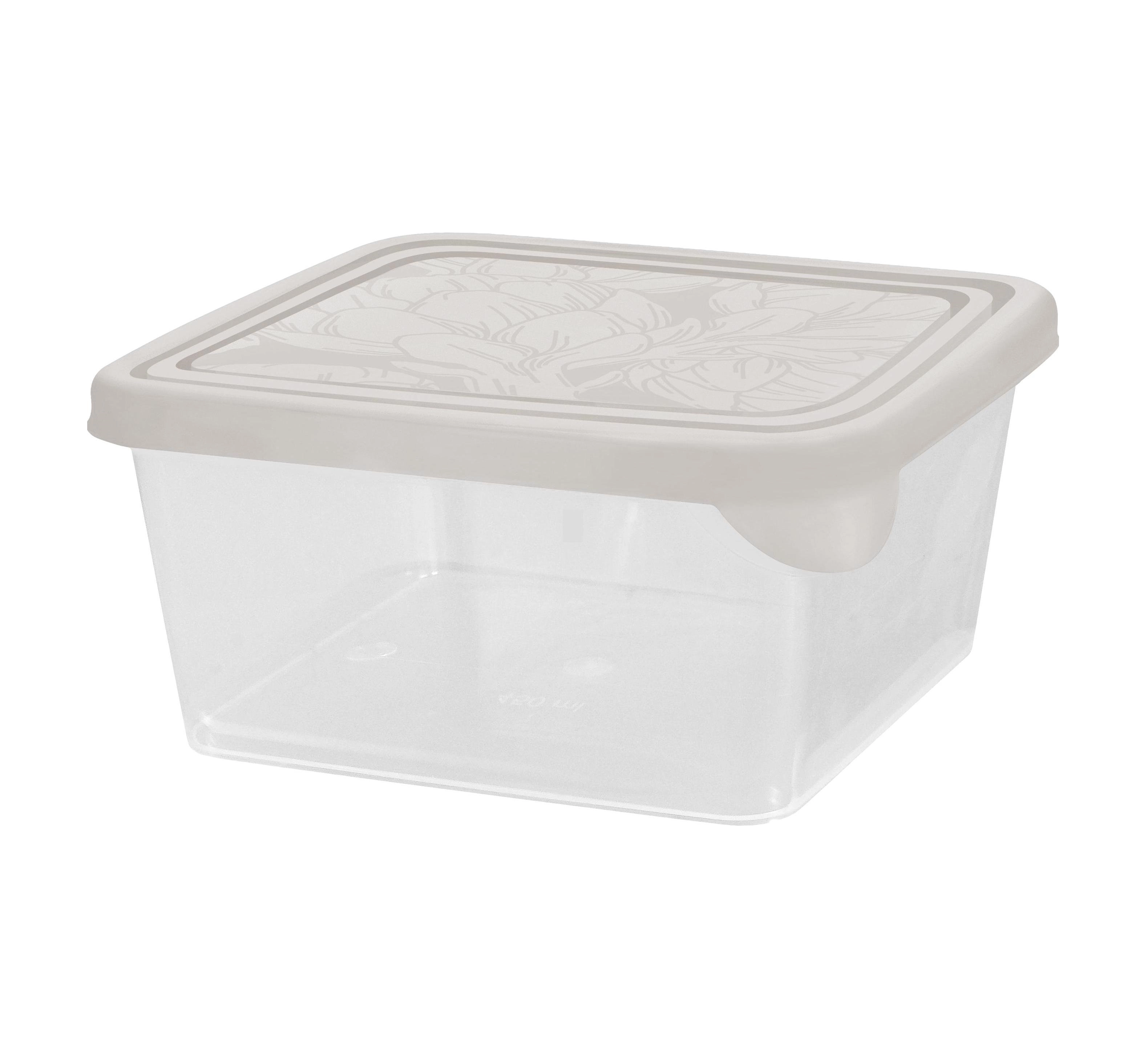 Контейнер для продуктов Plast Team HELSINKI, для заморозки, 0,45л, квадратный пепельный жемчуг sotib olish