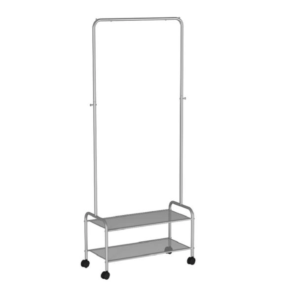 Valensiya 22M garderob ilgichi, ikki tokchali, g&lsquo;ildirakli (VALENCIA 22M kiyim ilgich) (Grafit) sotib olish