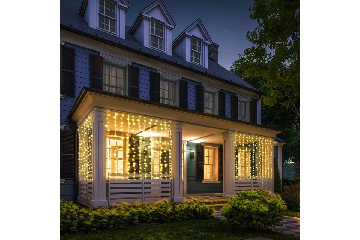 Гирлянда VEGAS Занавес 96 теплых LED ламп, 1.5x1.5 м O'zbekistonda