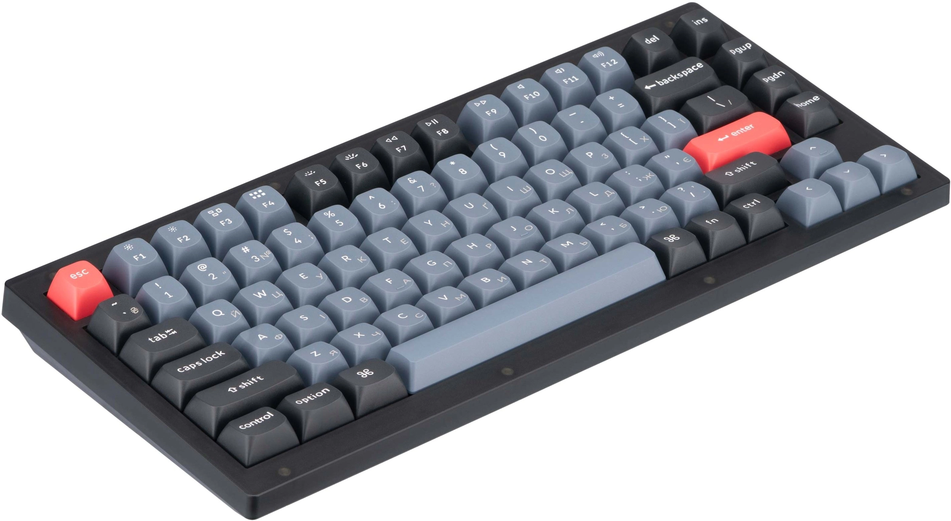 Клавиатура Keychron V1 84 Key QMK Gateron G PRO Blue Hot-Swap RGB Frosted Black в Узбекистане