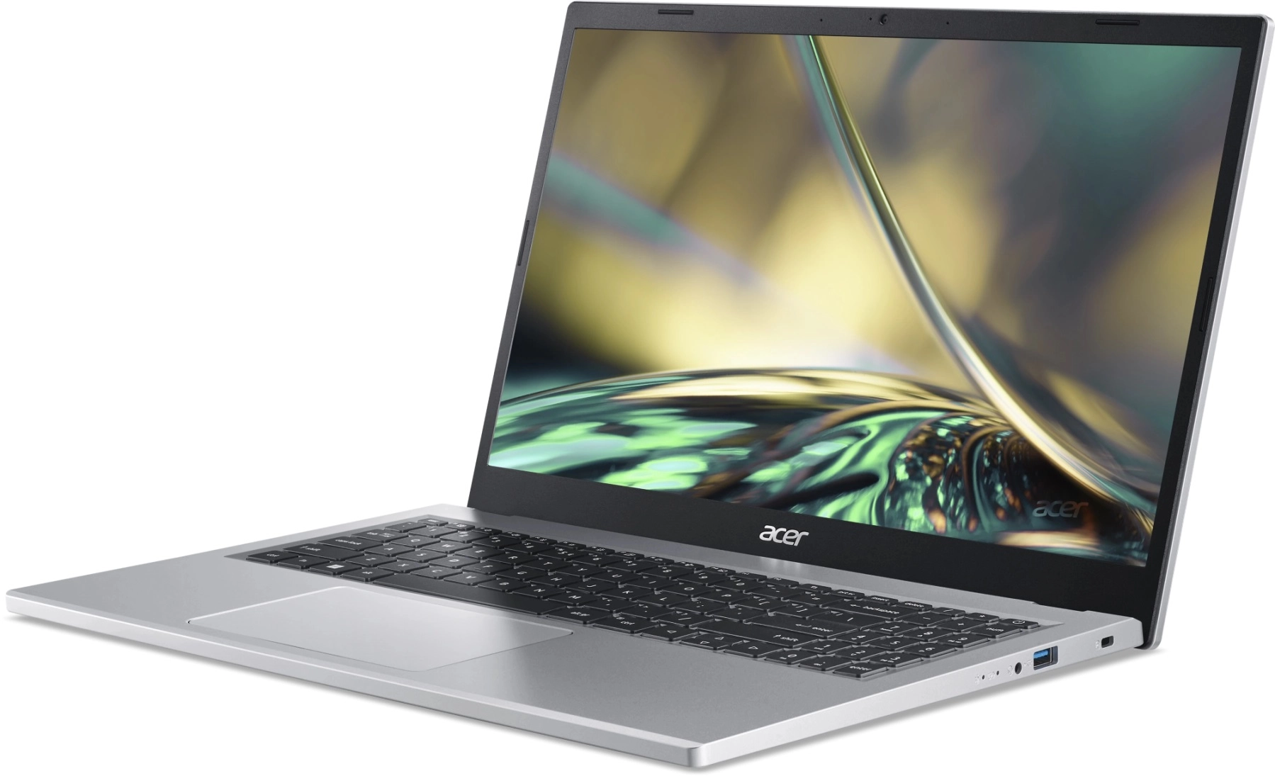 Ноутбук Acer Aspire 3 / AMD Ryzen 5 7520U / DDR5 8GB / SSD 512GB / Radeon Graphics / 15.6" FHD IPS / Pure silver / No OS O'zbekistonda