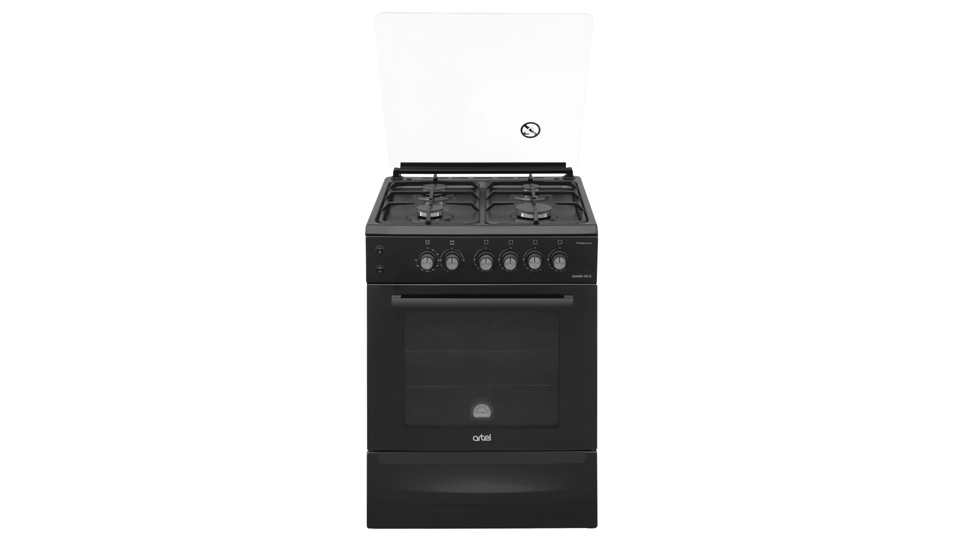 Газовая плита Artel Apetito 02-G CHU Черная матовая в Узбекистане