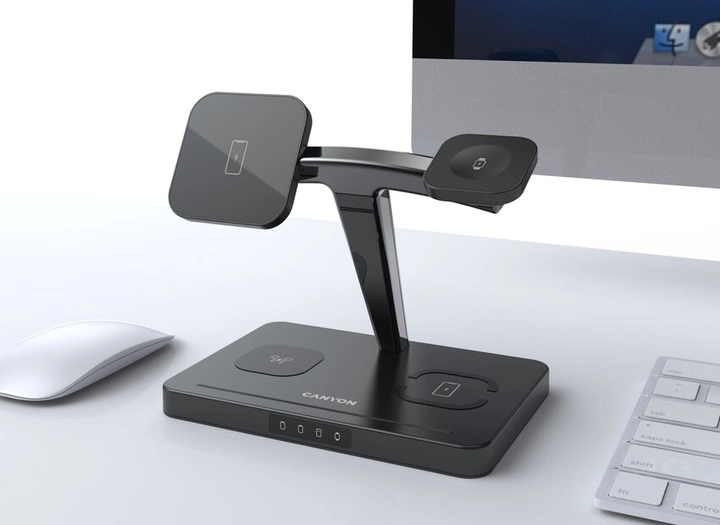 Беспроводное зарядное устройство Canyon WS-404 4 в 1 QI Black в Узбекистане