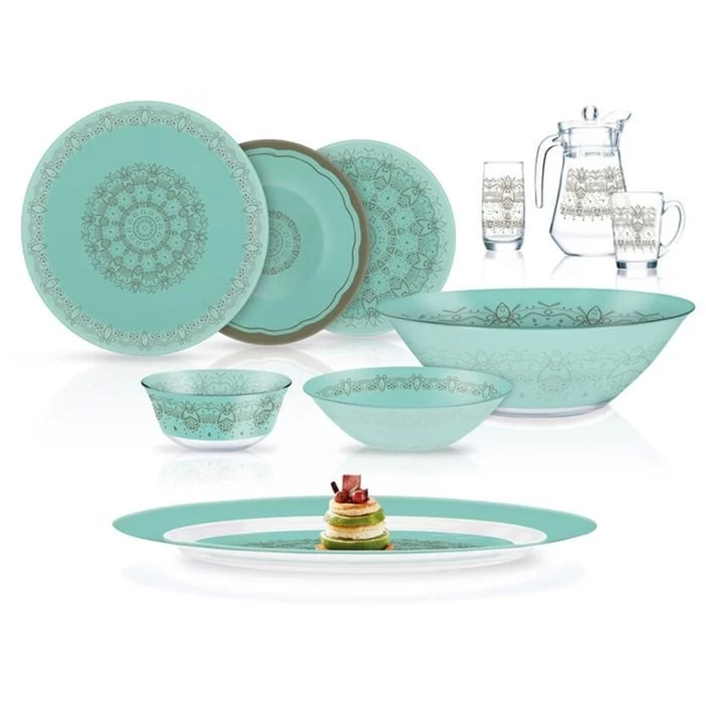 Kechki ovqat to'plami Luminarc Francyne Turkuaz 46 dona (Q1823) sotib olish