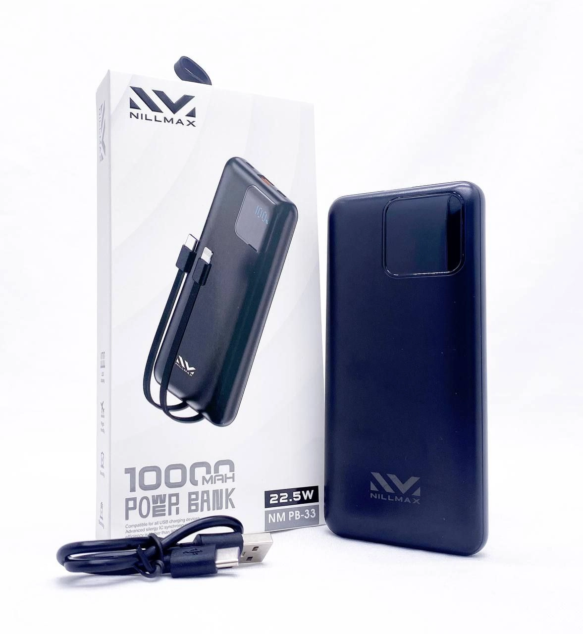 Портативный аккумулятор Nillmax PB33 10000mAh чёрный купить