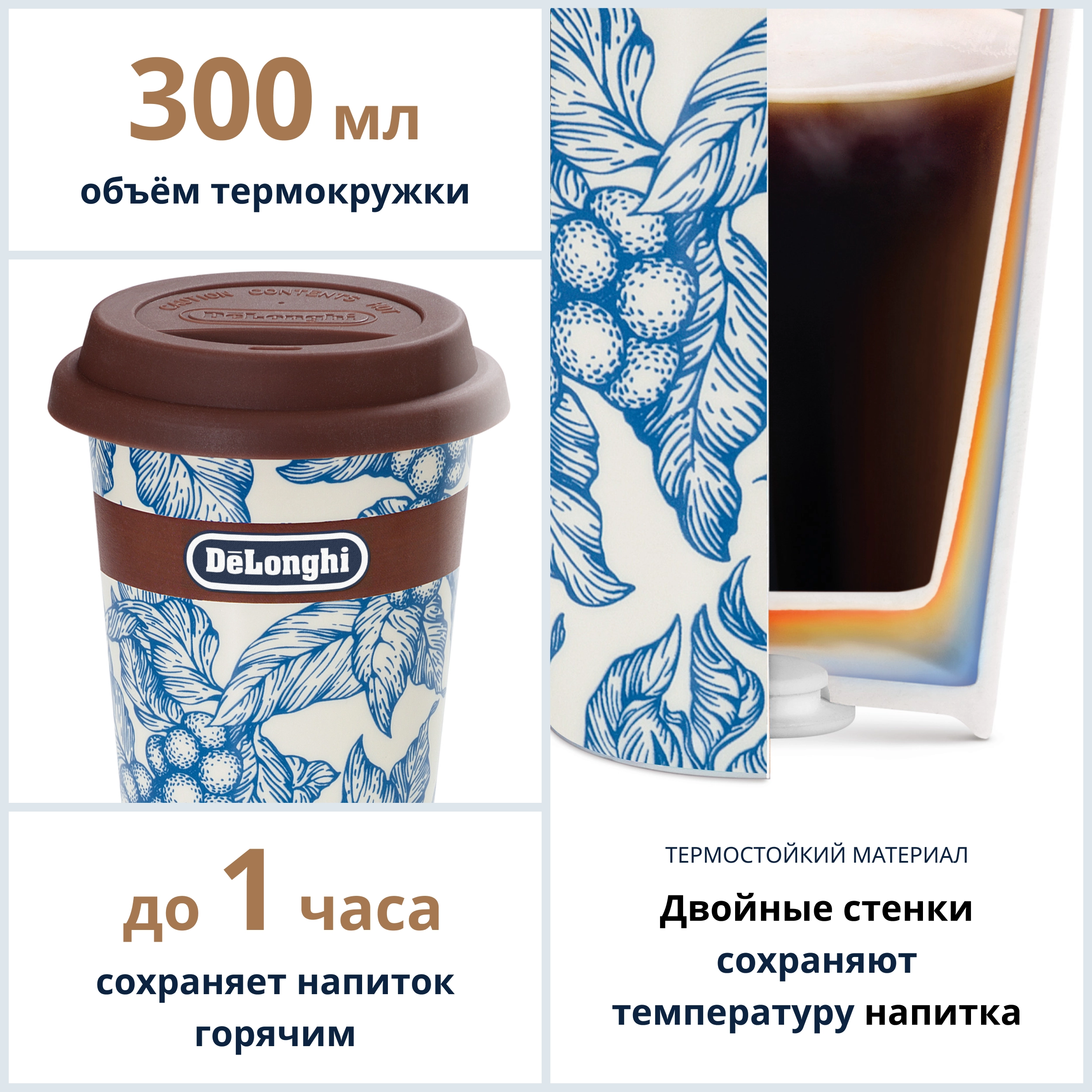 Термостакан DeLonghi Flower DLSC064 в Узбекистане