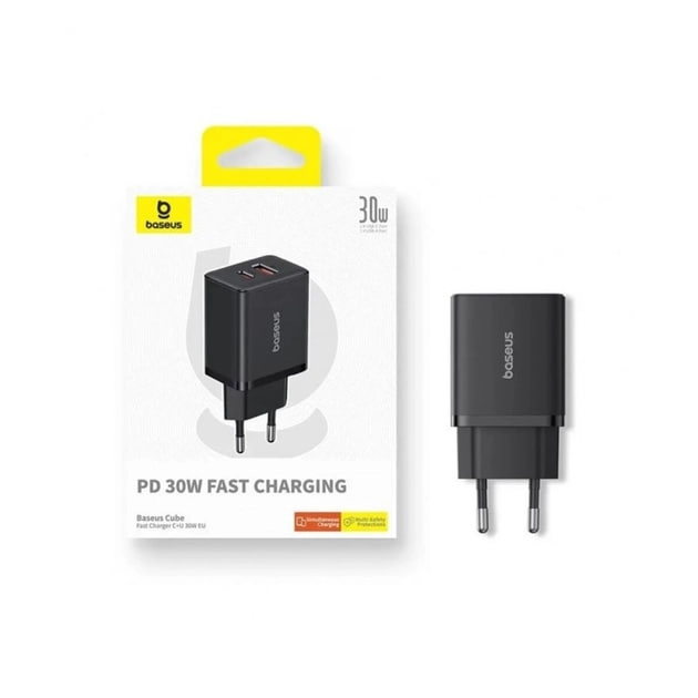 Зарядное устройство Baseus Cube PD 30W Fats Charger USB+Type-C в Узбекистане
