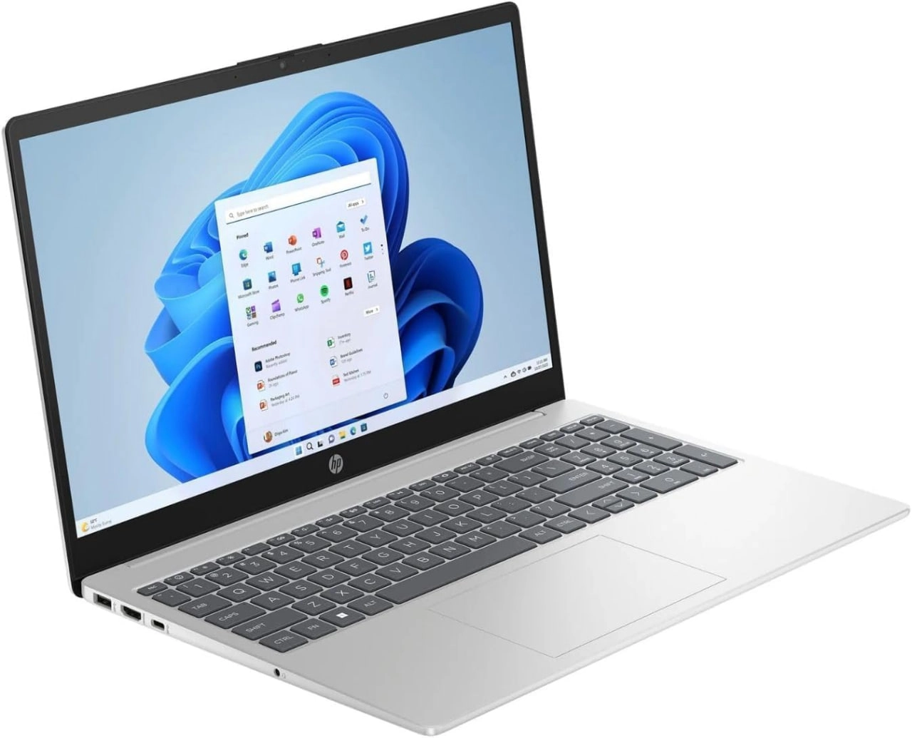Noutbuk HP LAPTOP 15-FC0025WM, AMD Ryzen 5-7520U, 8GB DDR5 RAM, 1TB SSD, Windows 11, Silver O'zbekistonda