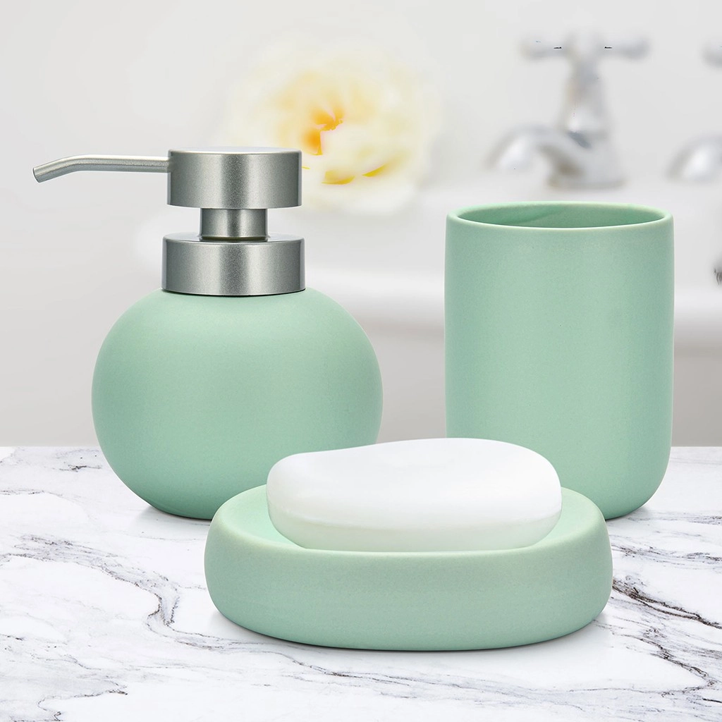 Дозатор жидкого мыла Fissman 300 мл, флакон 290 мл и набор мыльниц купить