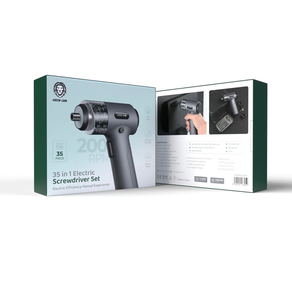 Green Lion Screwdriver Set 35in1 akkumulyatorli otvyortkasi onlayn