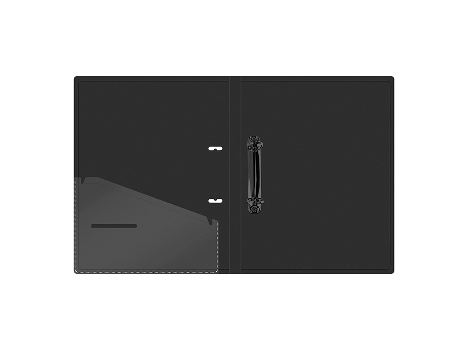 Berlingo "Soft Touch" A4 fayl papkasi, qora, kemerli mexanizm bilan O'zbekistonda