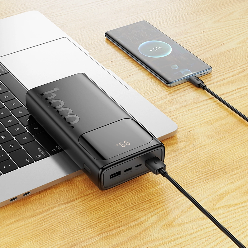 Hoco J144A Intelligent Balance 30000mAh qora portativ akkumulyatori O'zbekistonda