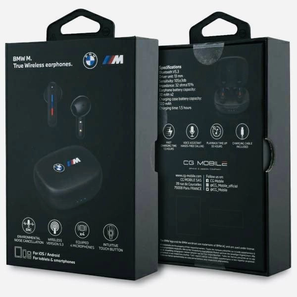 Беспроводные наушники BMW BMBEMIATP20LOK TWS черный онлайн