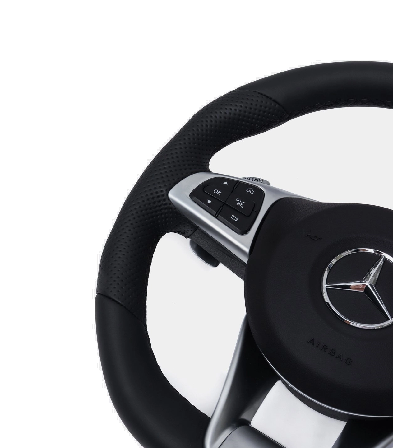 Avtomobil ruli Mercedes 205 Tiptronik RL, charmli, qora - rasm №5 Avtomobil ruli Mercedes 205 Tiptronik RL, charmli, qora onlayn