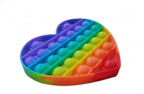 Yurak shaklli Pop it antistress-o‘yinchog‘i arzon